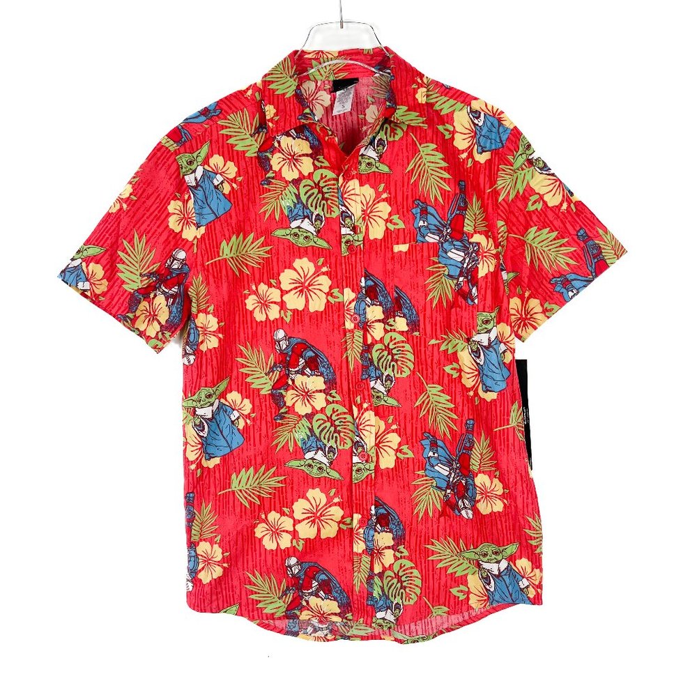 NEW Star Wars Mandalorian Hawaiian Shirt The Child Baby Yoda Size Small S